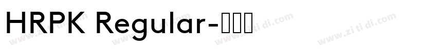 HRPK Regular字体转换